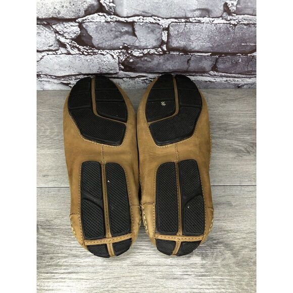 Clarks England Tan Nubuck Leather Slip On Driving Loafers Shoes Men 11M US/44EU - Picture 10 of 16